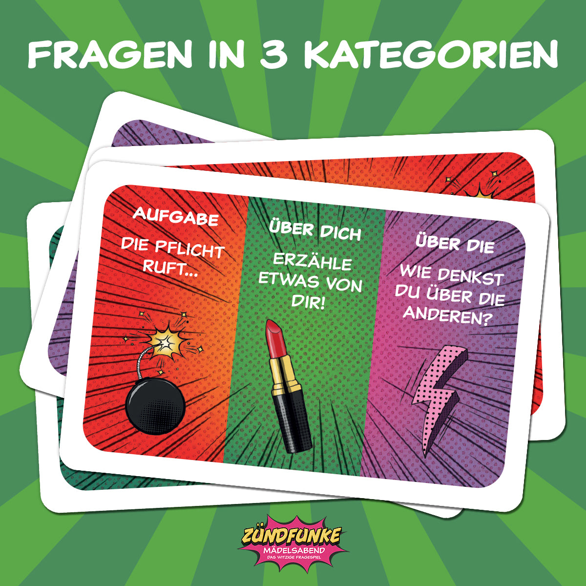 Zündfunke Fragen für Mädelsabend - 110 Fragekarten