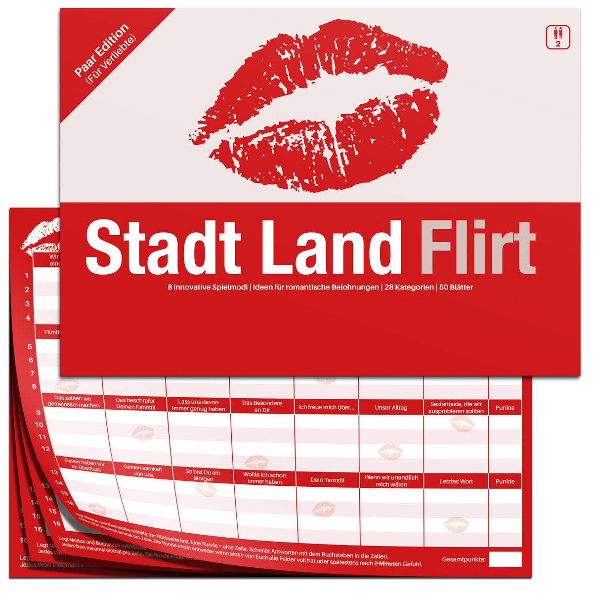 Stadt Land Flirt, Fragespiel für Pärchen