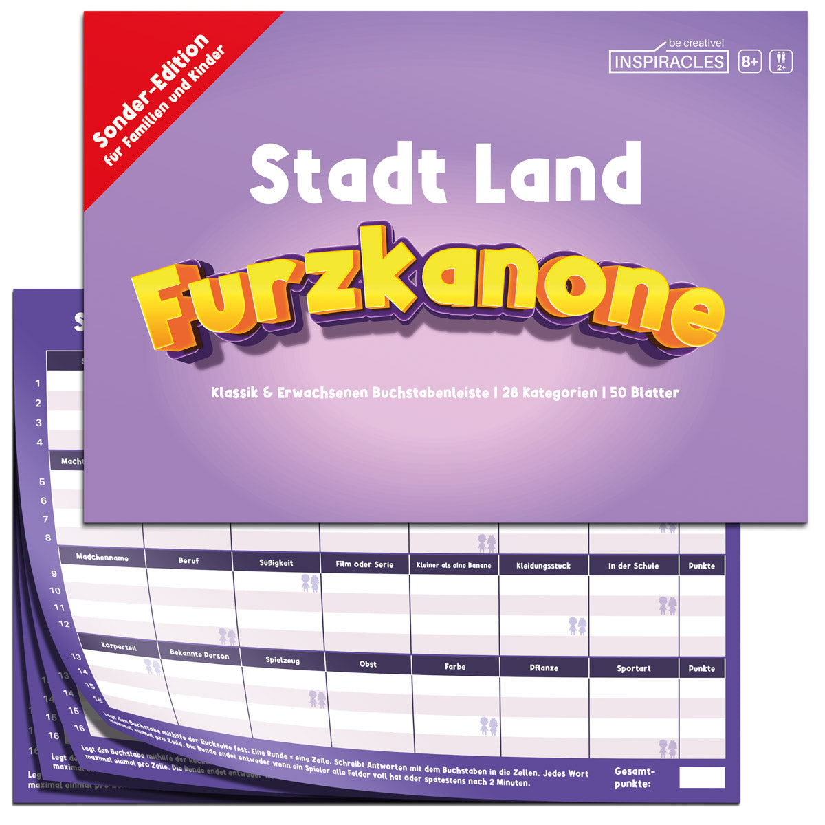 Stadt Land Furzkanone - Familien & Kinder Edition ab 8