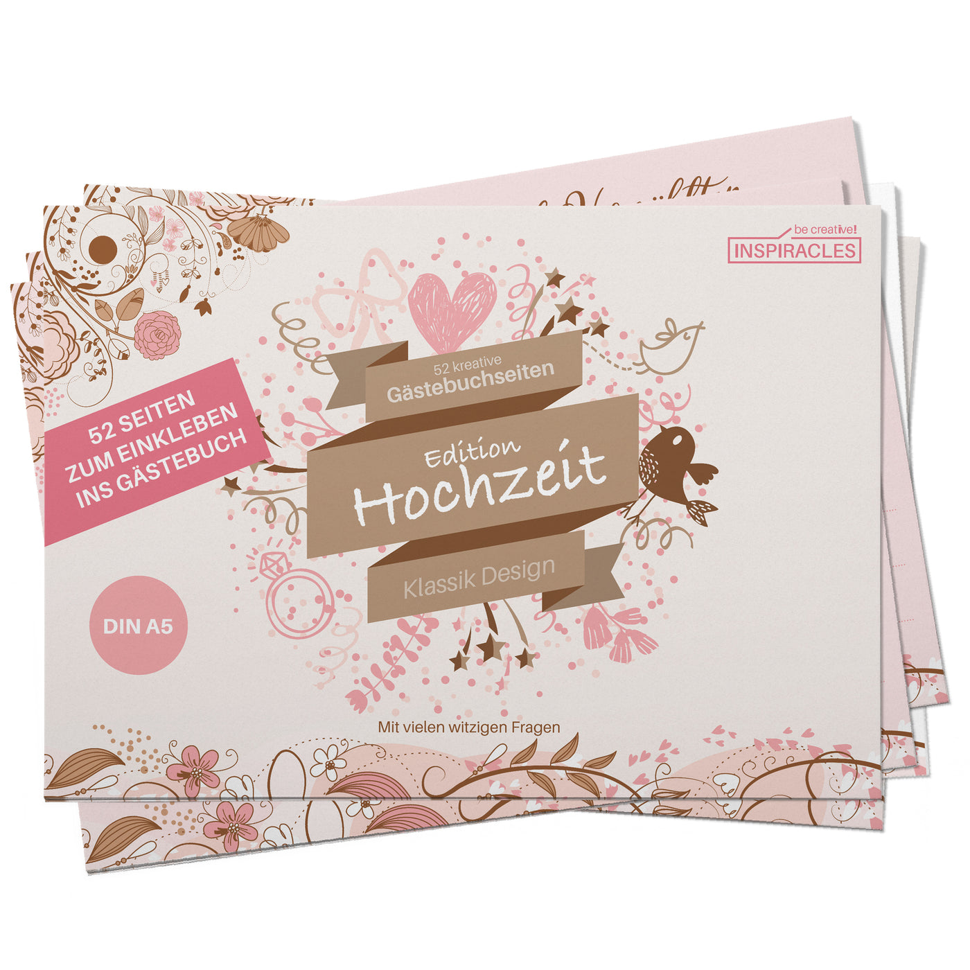 52 Gästebuchseiten Hochzeit Gästebuch Alternative - DIN A5