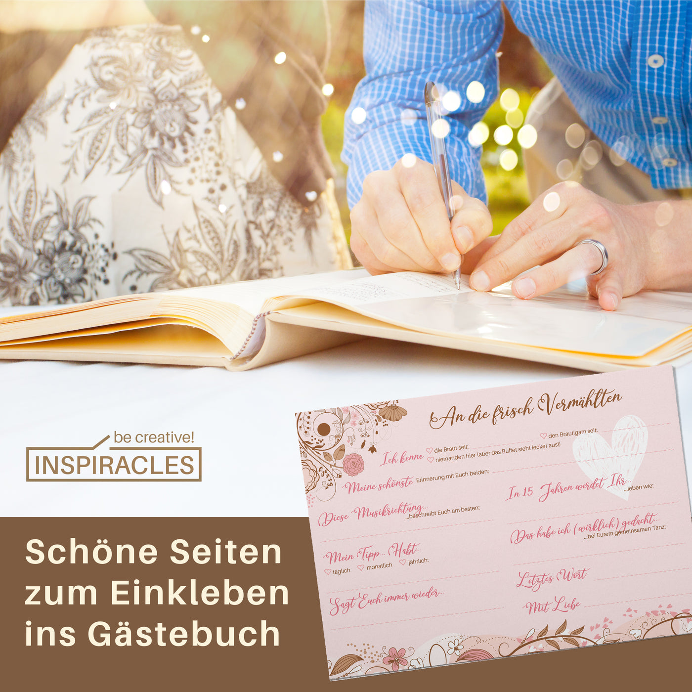 52 Gästebuchseiten Hochzeit Gästebuch Alternative - DIN A5