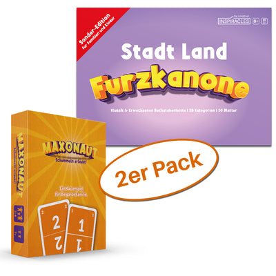 Familien-Bundle: Maxonaut + Stadt Land Furzkanone