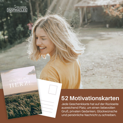 Postkarten Set mit 52 Motivationskarten, Affirmationskarten