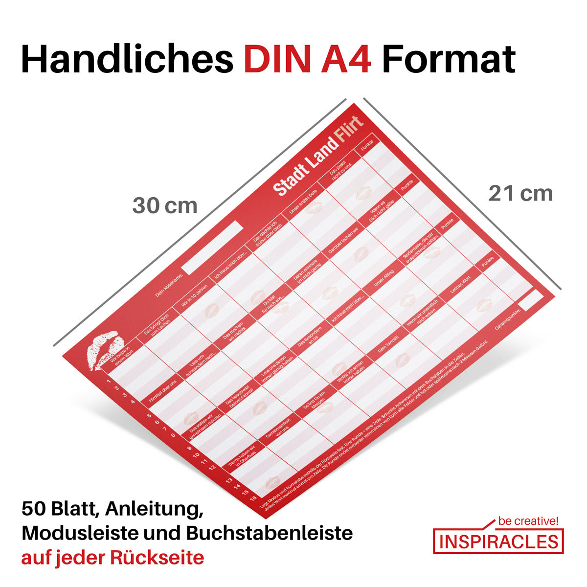 Stadt Land Flirt, Fragespiel für Pärchen