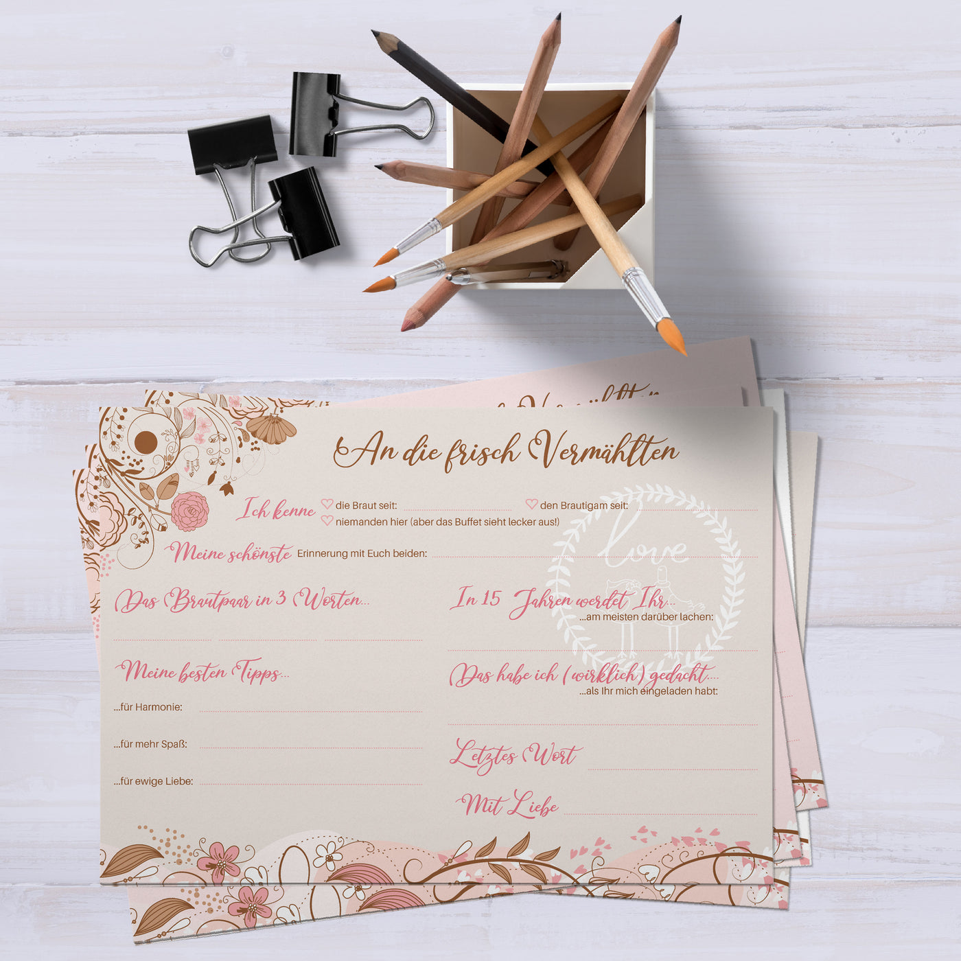 52 Gästebuchseiten Hochzeit Gästebuch Alternative - DIN A5